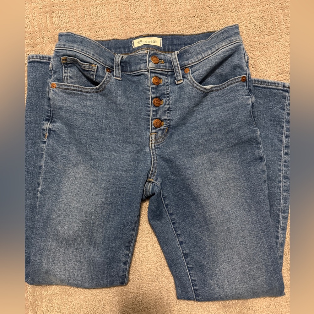 Madewell High Rise Blue Jeans with Button Fly